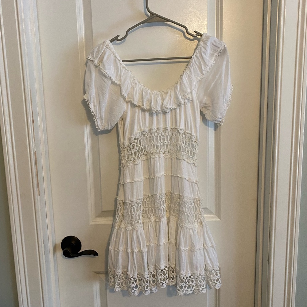 Free People White Lace/Crochet Dress